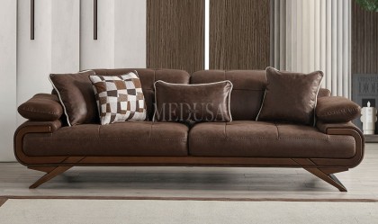 Medusa Home - Harrison Ceviz Üçlü Koltuk Medusa Home - Harrison Ceviz Üçlü Koltuk