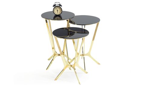 Medusa Home - Hazal Gold Zigon Sehpa Medusa Home - Hazal Gold Zigon Sehpa