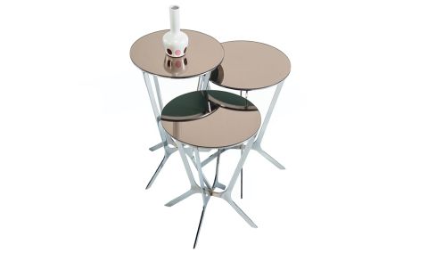 Medusa Home - Hazal Silver Zigon Sehpa Medusa Home - Hazal Silver Zigon Sehpa