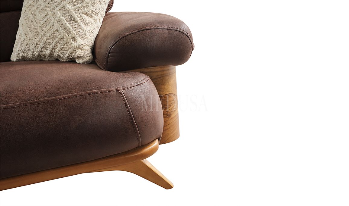 Medusa Home Mobilya - Heaven Üçlü Koltuk Kahve