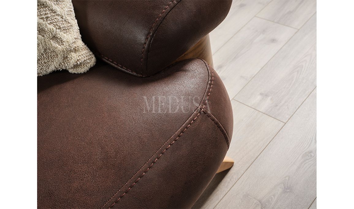 Medusa Home Mobilya - Heaven Üçlü Koltuk Kahve