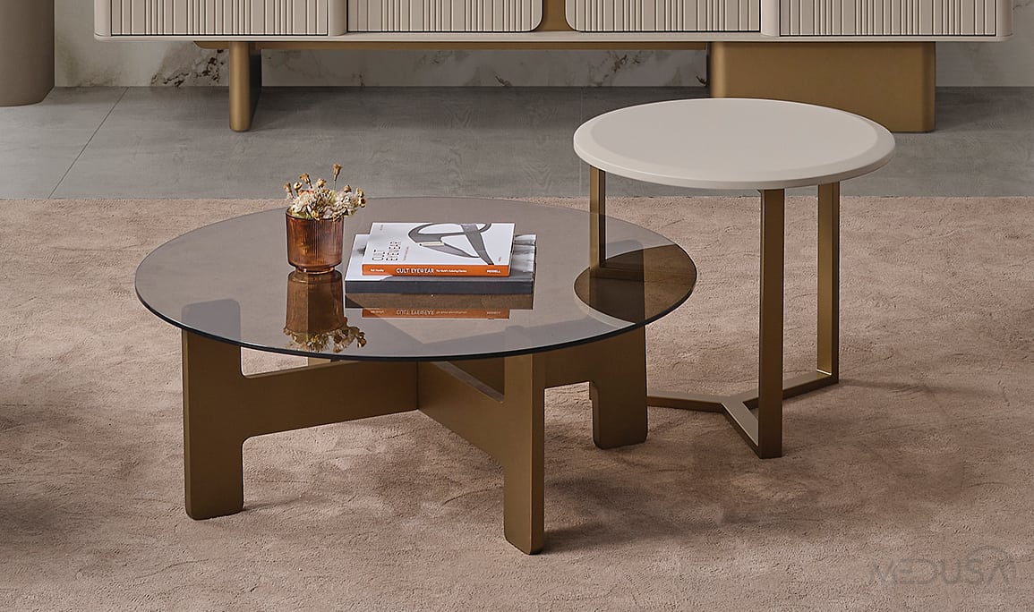 Medusa Home Mobilya - Heris Camlı Orta Sehpa