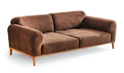 Medusa Home Mobilya - Heritage Kahve Üçlü Koltuk