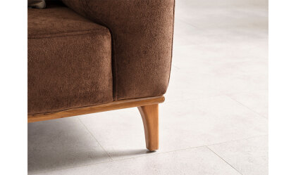 Medusa Home Mobilya - Heritage Kahve Üçlü Koltuk