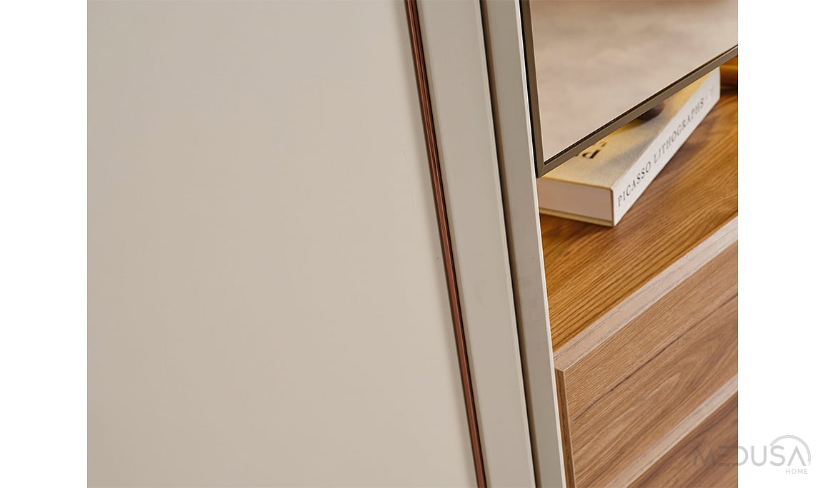 Medusa Home Mobilya - Heritage Krem & Ceviz Gardırop