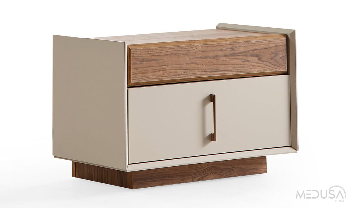 Medusa Home Mobilya - Heritage Krem & Ceviz Karyola