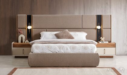 Medusa Home Mobilya - Heritage Krem & Ceviz Komodin