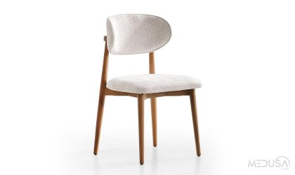 Medusa Home - Heritage Krem & Ceviz Sandalye