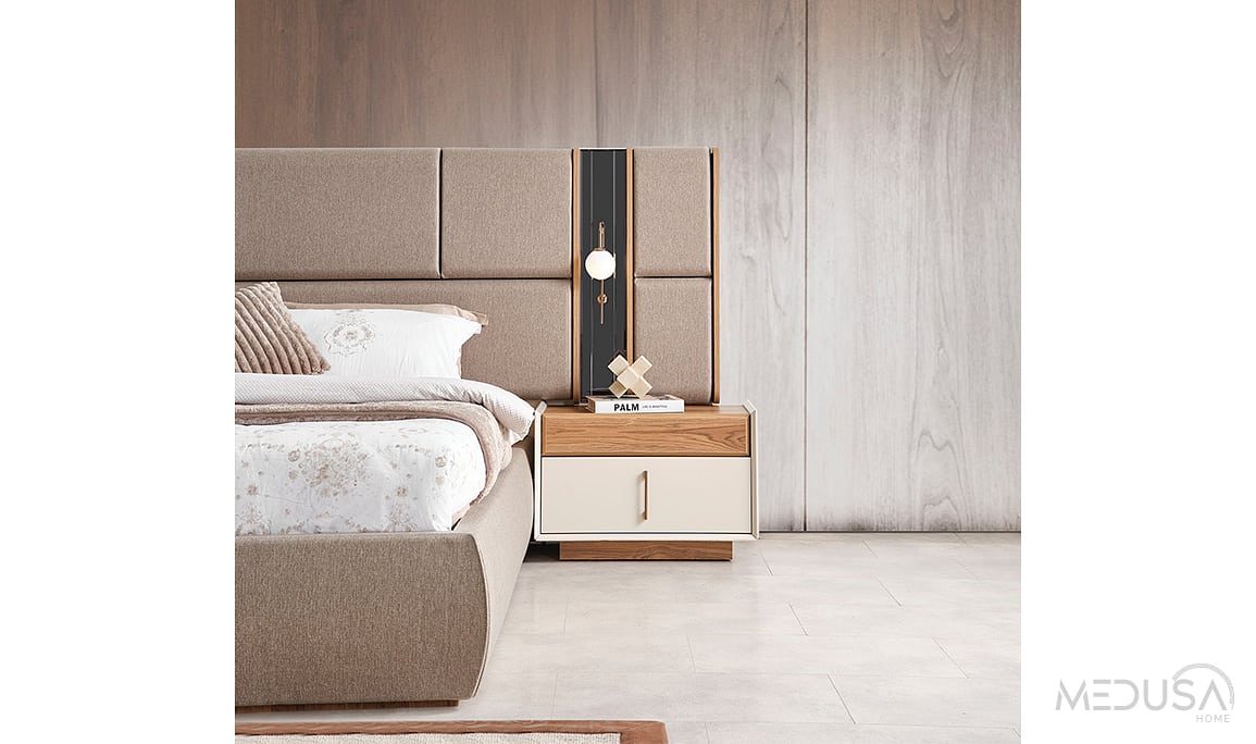 Medusa Home Mobilya - Heritage Krem & Ceviz Yatak Odası