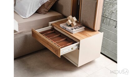 Medusa Home Mobilya - Heritage Krem & Ceviz Yatak Odası