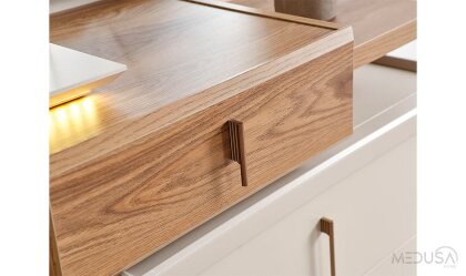 Medusa Home Mobilya - Heritage Krem & Ceviz Yatak Odası