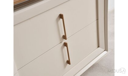 Medusa Home Mobilya - Heritage Krem & Ceviz Yatak Odası