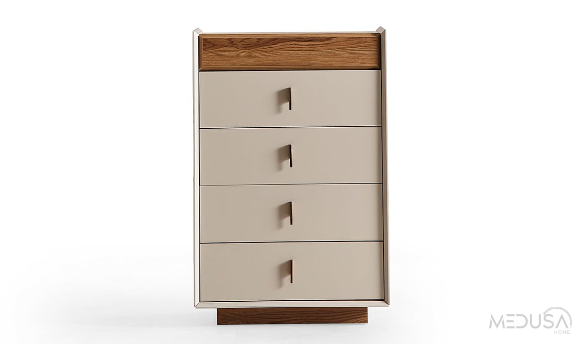 Medusa Home Mobilya - Heritage Krem & Ceviz Yatak Odası