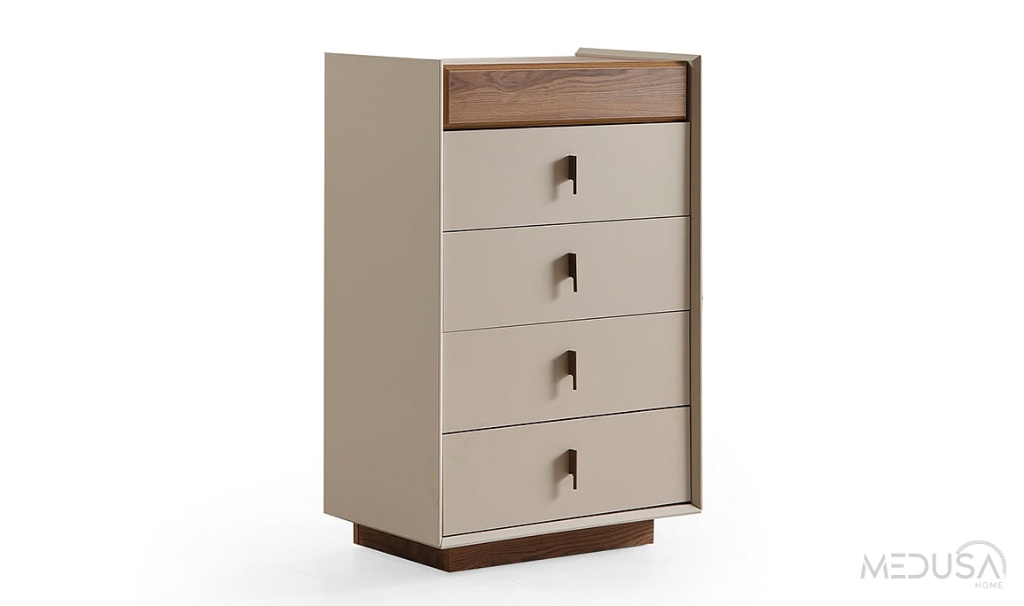 Medusa Home Mobilya - Heritage Krem & Ceviz Yatak Odası