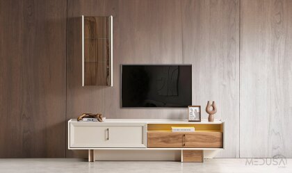 Medusa Home Mobilya - Heritage Krem & Ceviz Yemek Odası