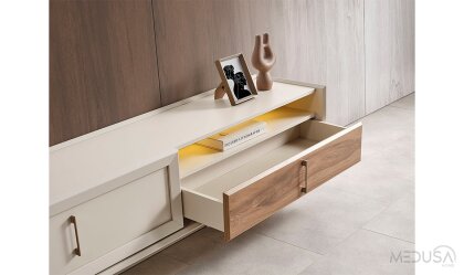 Medusa Home Mobilya - Heritage Krem & Ceviz Yemek Odası