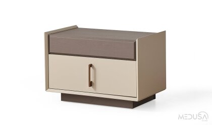 Medusa Home Mobilya - Heritage Krem & Gri Karyola