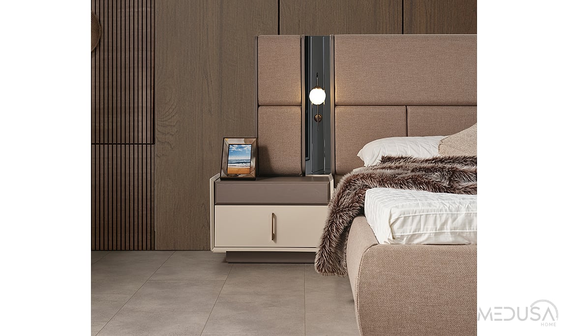 Medusa Home Mobilya - Heritage Krem & Gri Komodin