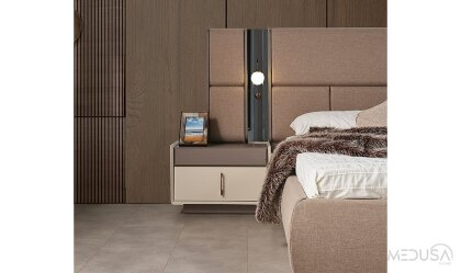 Medusa Home Mobilya - Heritage Krem & Gri Komodin