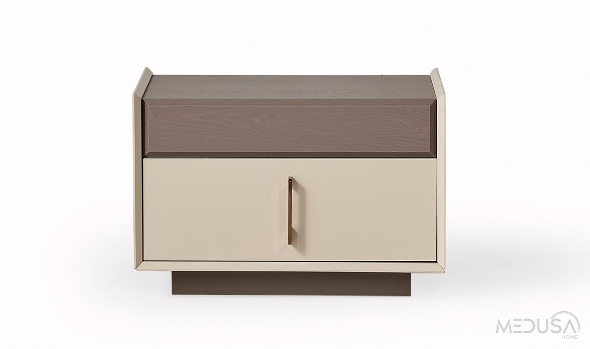 Medusa Home Mobilya - Heritage Krem & Gri Yatak Odası