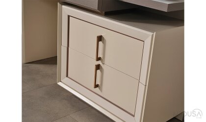 Medusa Home Mobilya - Heritage Krem & Gri Yatak Odası