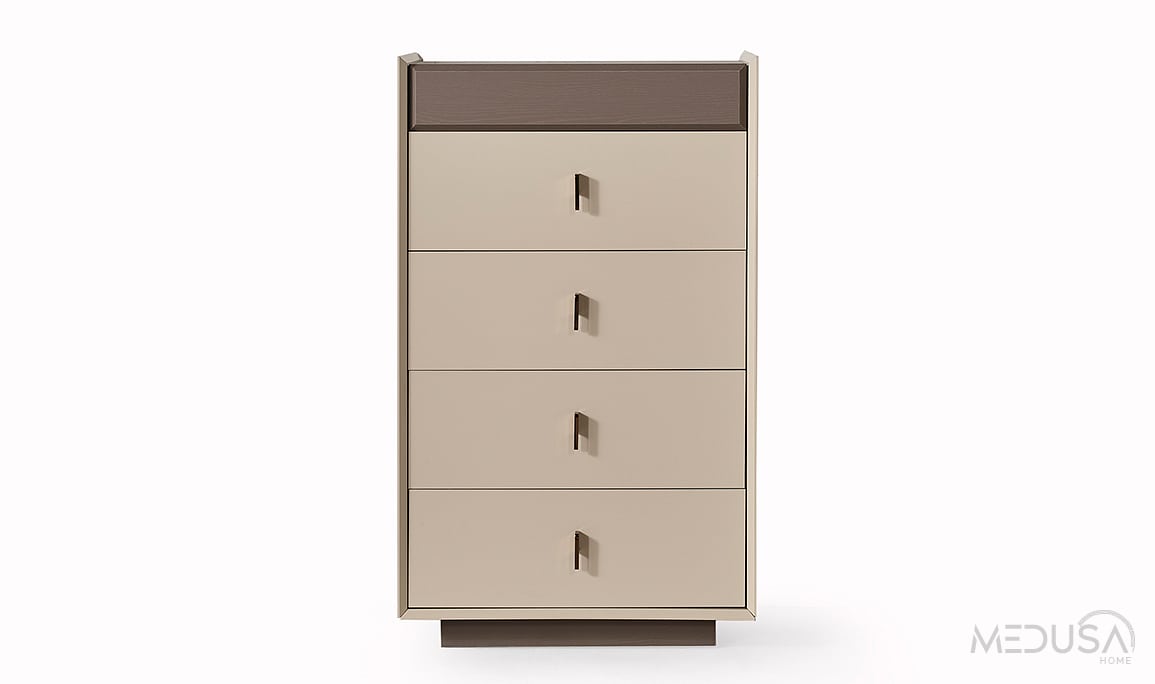 Medusa Home Mobilya - Heritage Krem & Gri Yatak Odası