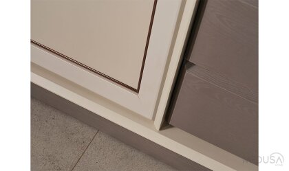 Medusa Home Mobilya - Heritage Krem & Gri Yatak Odası