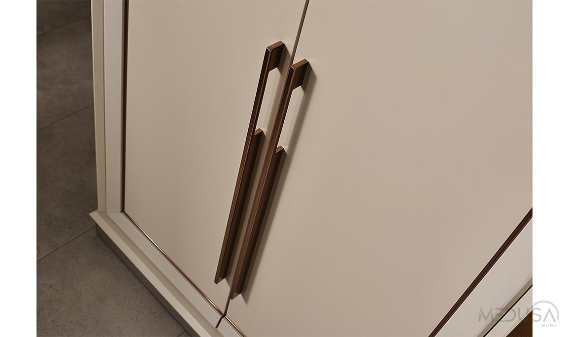 Medusa Home Mobilya - Heritage Krem & Gri Yatak Odası