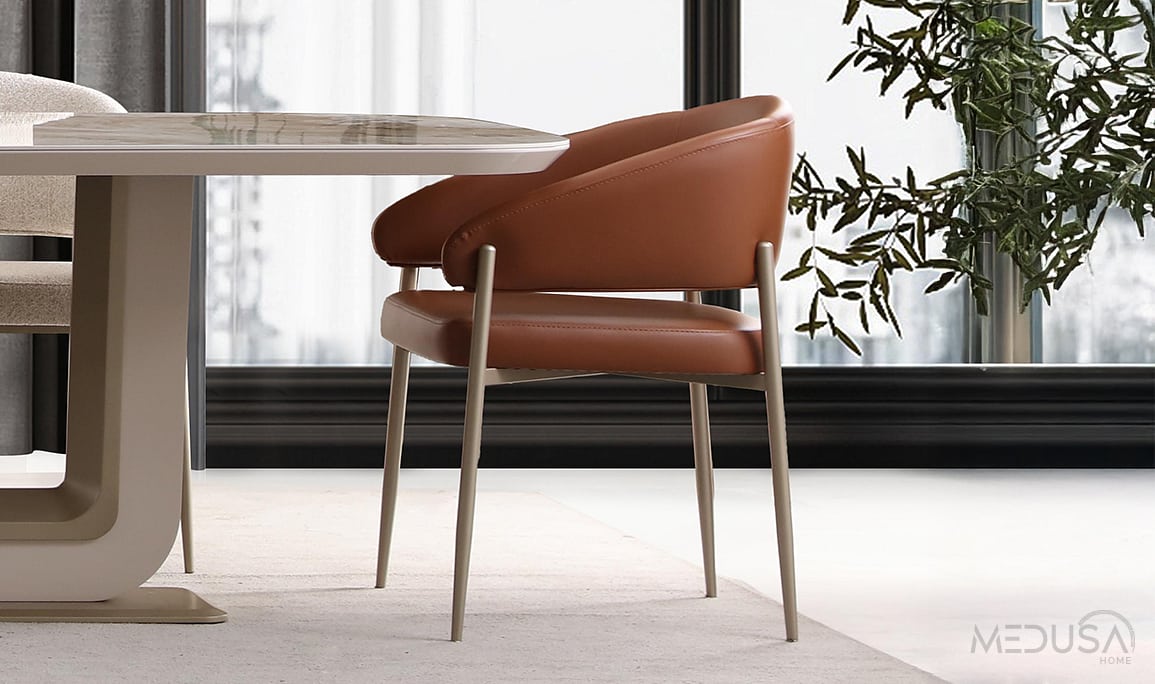 Medusa Home Mobilya - Hermes Nubuk Sandalye