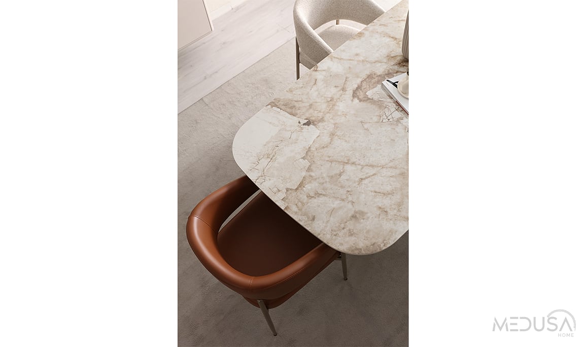 Medusa Home Mobilya - Hermes Nubuk Sandalye