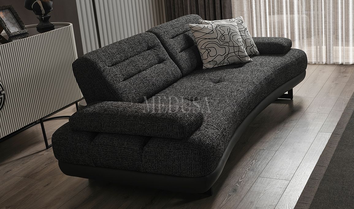 Medusa Home Mobilya - Hermon Üçlü Koltuk Antrasit