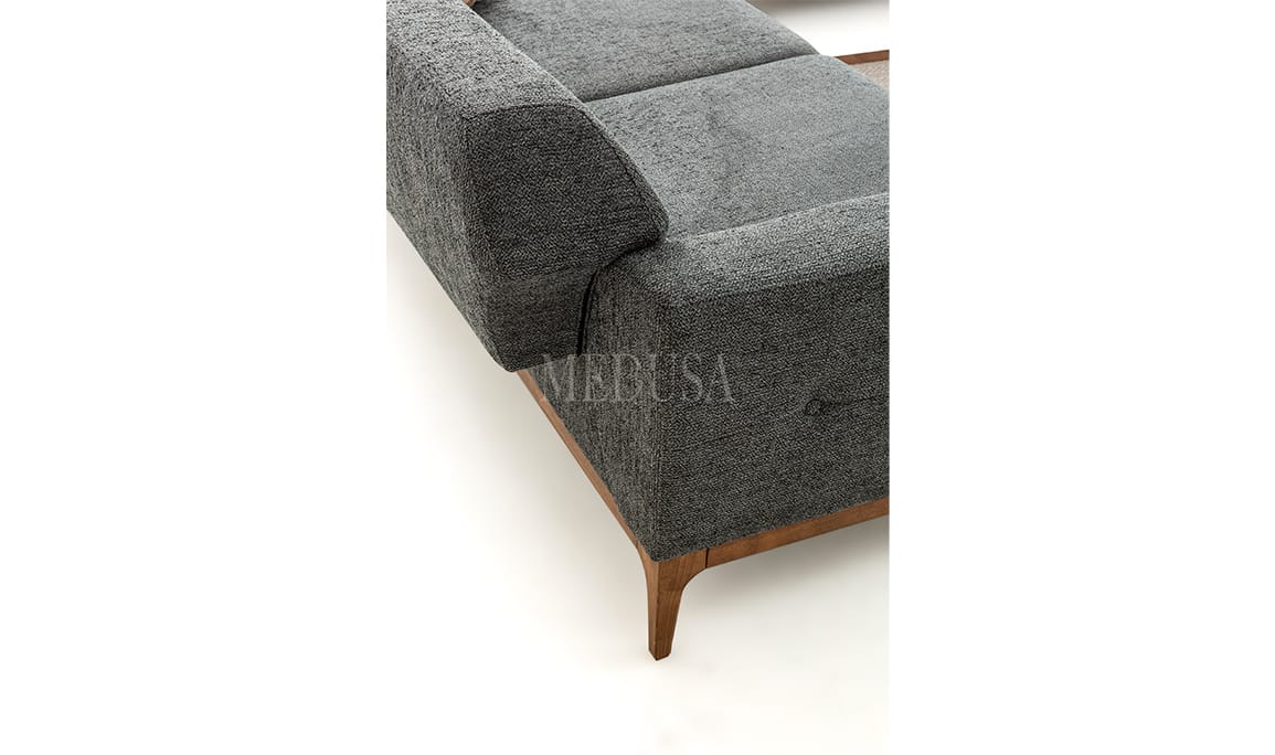 Medusa Home Mobilya - Hero Antrasit Üçlü Koltuk