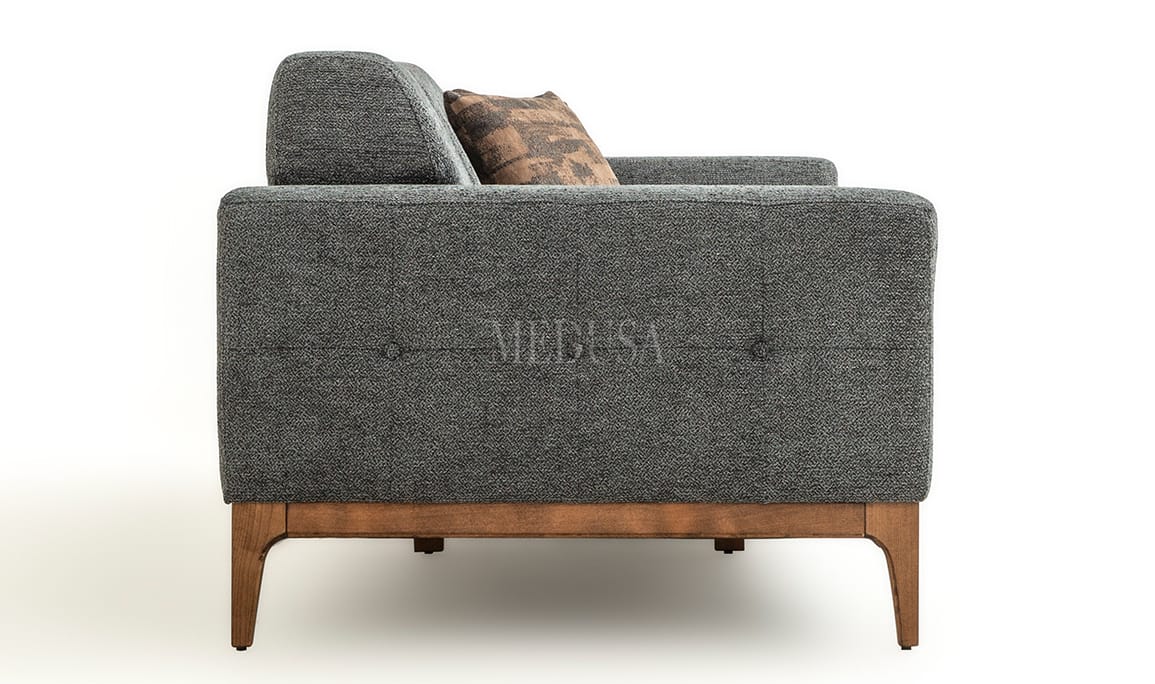 Medusa Home Mobilya - Hero Antrasit Üçlü Koltuk