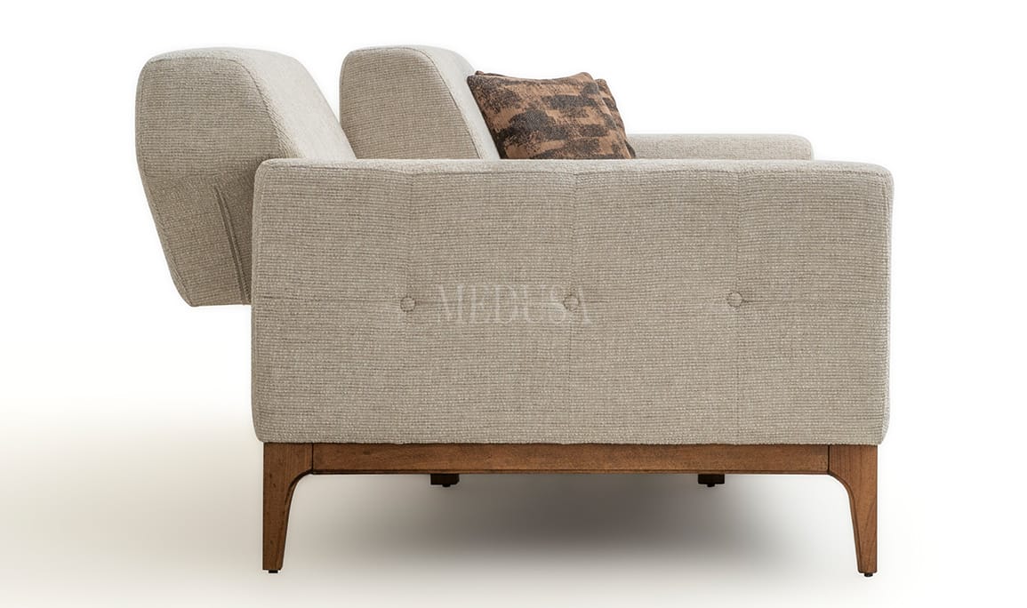 Medusa Home Mobilya - Hero Krem Üçlü Koltuk