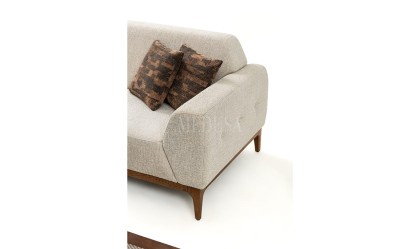 Medusa Home Mobilya - Hero Krem Üçlü Koltuk