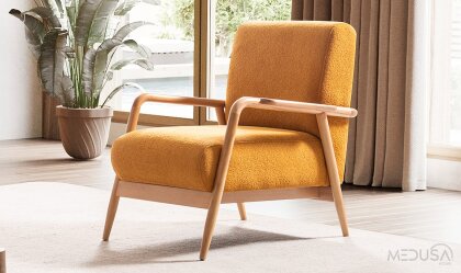 Medusa Home Mobilya - Hira Ahşap Berjer