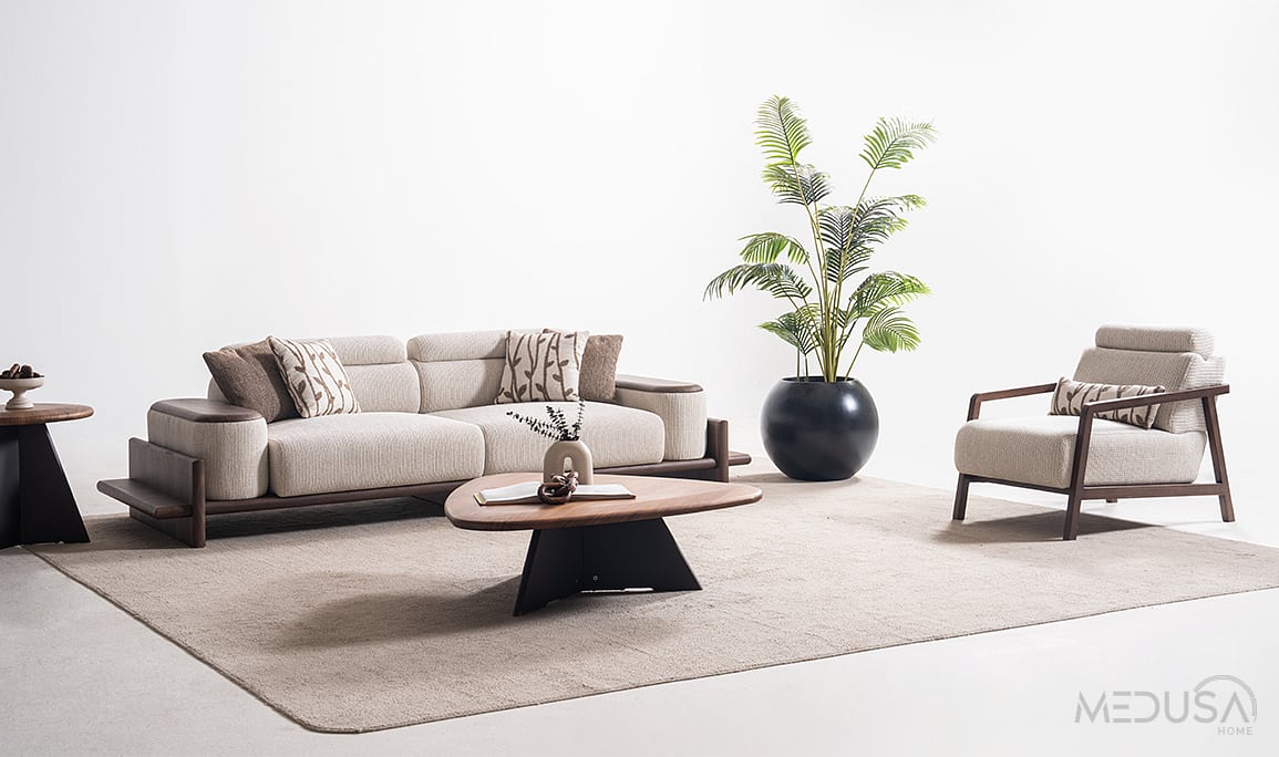 Medusa Home Mobilya - Hisar Krem Koltuk Takımı