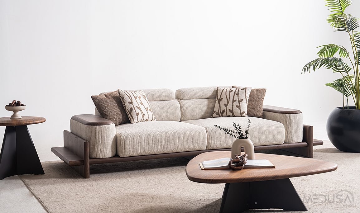 Medusa Home Mobilya - Hisar Krem Koltuk Takımı