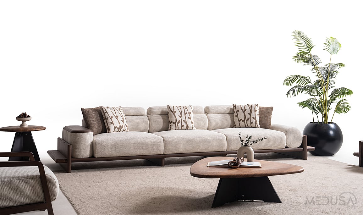 Medusa Home Mobilya - Hisar Krem Koltuk Takımı