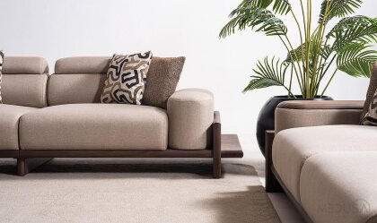 Medusa Home Mobilya - Hisar Krem Üçlü Koltuk