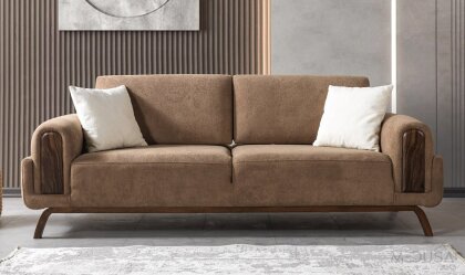 Medusa Home Mobilya - Huma Kahve Üçlü Koltuk - Üçlü Koltuk Medusa Home Mobilya - Huma Kahve Üçlü Koltuk - Üçlü Koltuk
