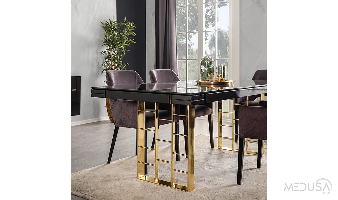 Medusa Home Mobilya - Ibiza Gold Yemek Masası