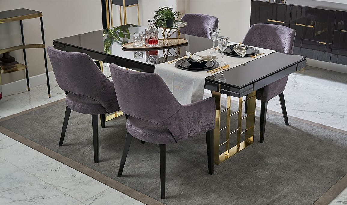 Medusa Home Mobilya - Ibiza Gold Yemek Odası