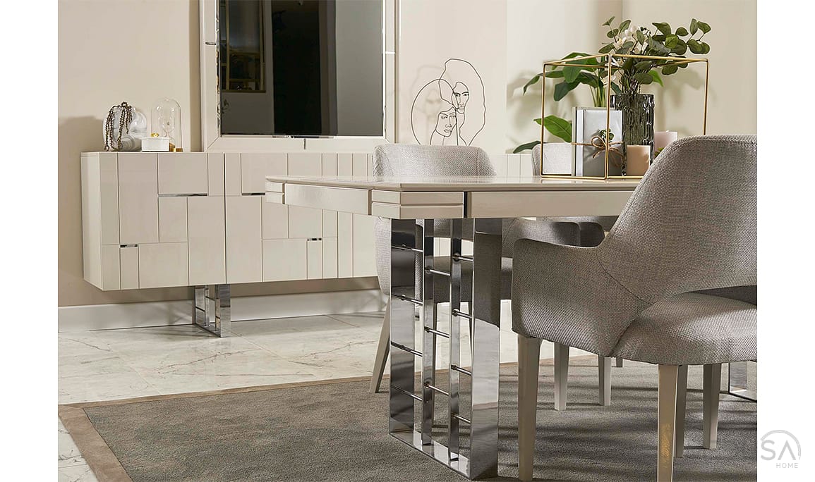 Medusa Home Mobilya - Ibiza Silver Yemek Masası