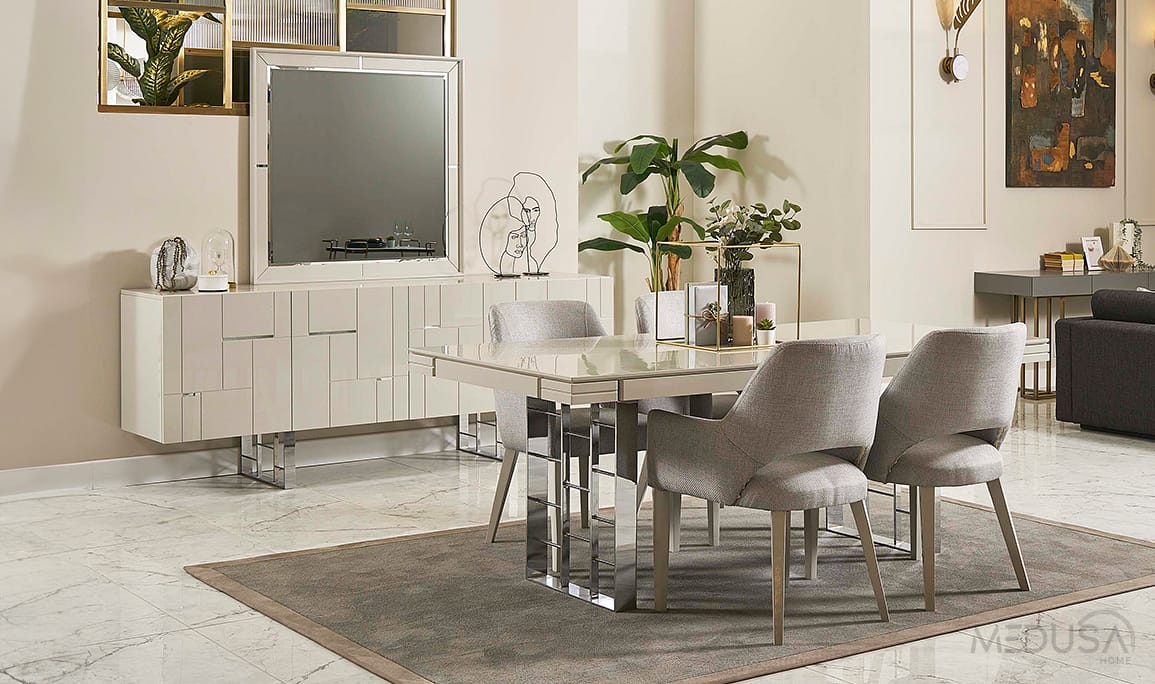 Medusa Home Mobilya - Ibiza Silver Yemek Odası