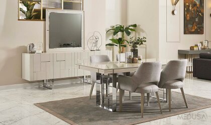 Medusa Home Mobilya - Ibiza Silver Yemek Odası