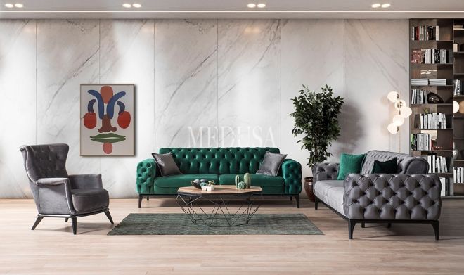 Medusa Home Mobilya - İcon Chester Koltuk Takımı - Yataklı Koltuk Takımları