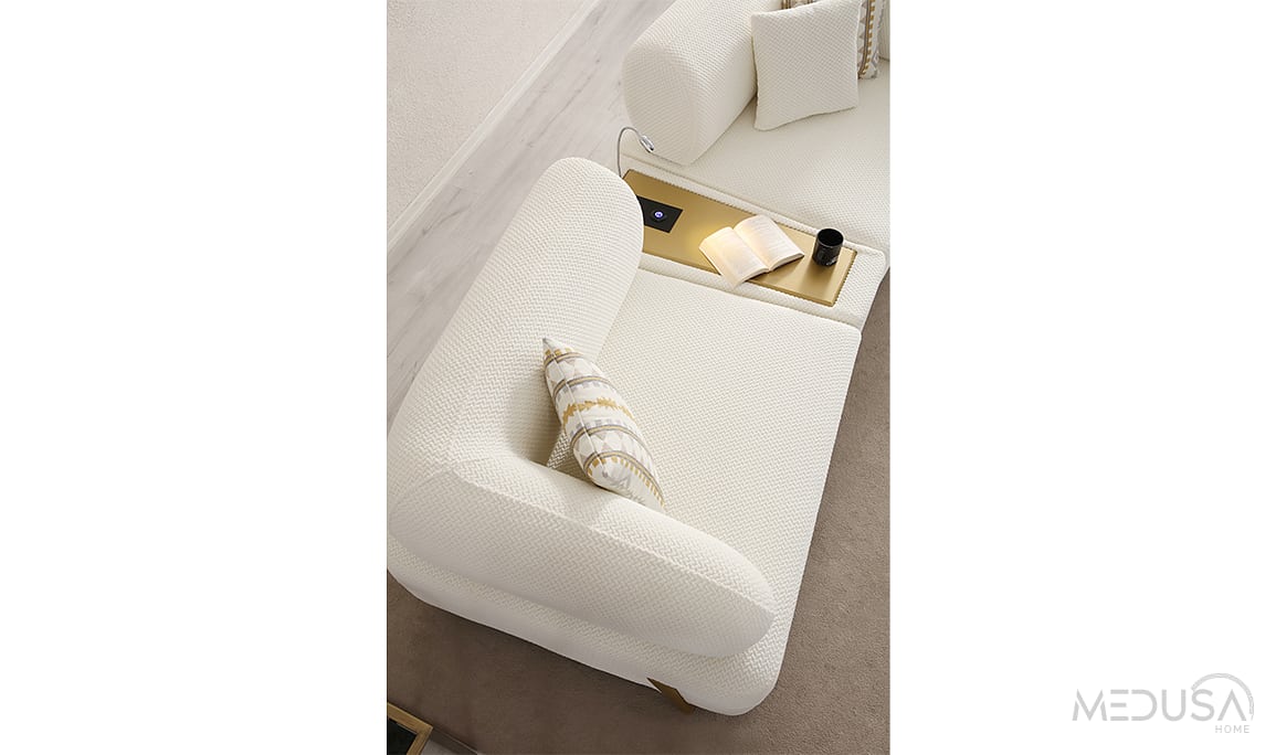 Medusa Home Mobilya - İlyora Antik Yataklı Koltuk Takımı
