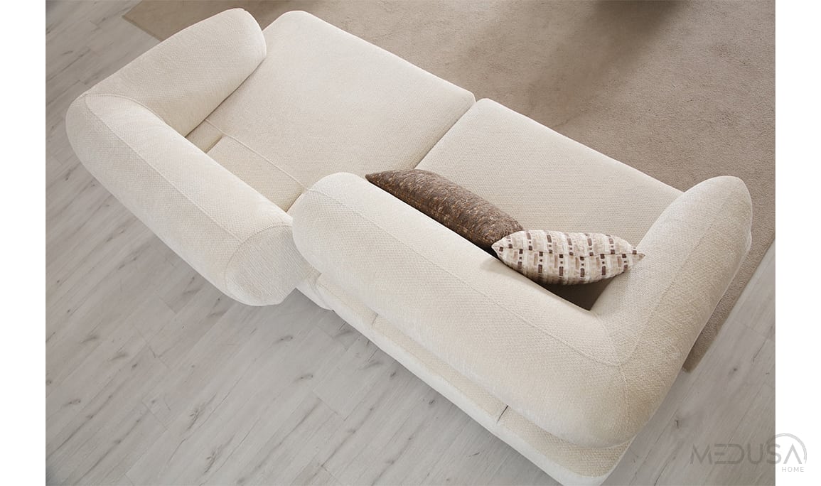 Medusa Home Mobilya - İlyora Wood Yataklı Üçlü Koltuk
