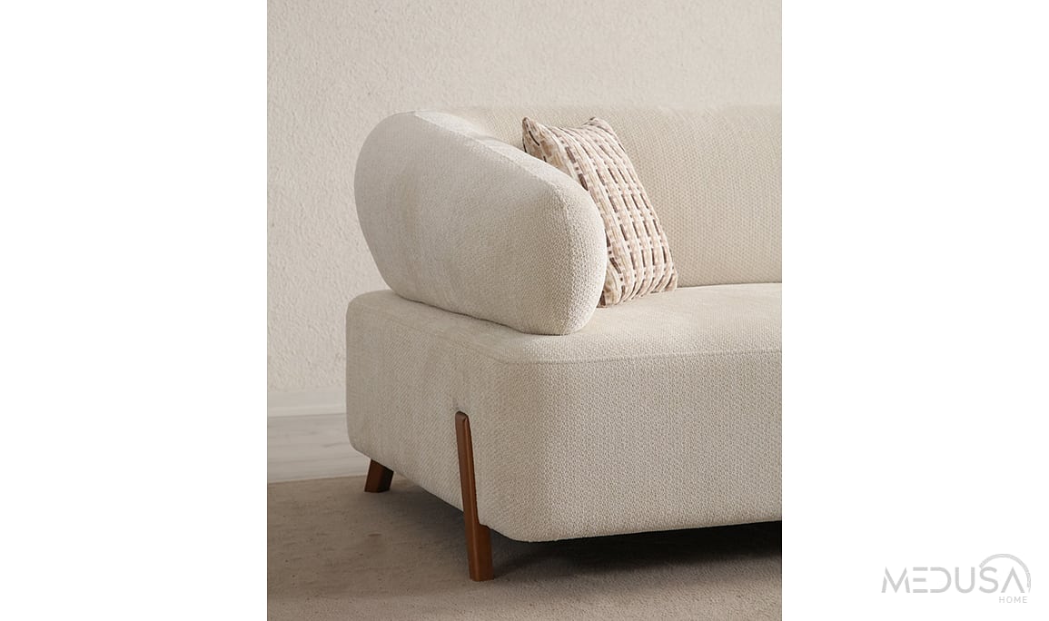 Medusa Home Mobilya - İlyora Wood Yataklı Üçlü Koltuk